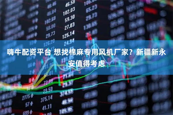 嗨牛配资平台 想找棉麻专用风机厂家？新疆新永安值得考虑